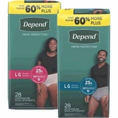 Any 2 Depend Underwear 22–32-ct. Or Poise Pads 42-ct.