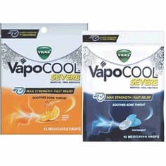 Vicks Vapocool Severe Fast Sore Throat Relief Drops 45 ct Health & Beauty deal at Publix
