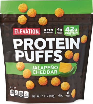 Elevation Elevation Protein Puffs Nacho 2.1 oz Snacks deal at Aldi