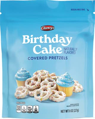 Clancy's Clancy's Milk Chocolate Toffee Or Birthday Cake Pretzels 8 oz Snacks deal at Aldi