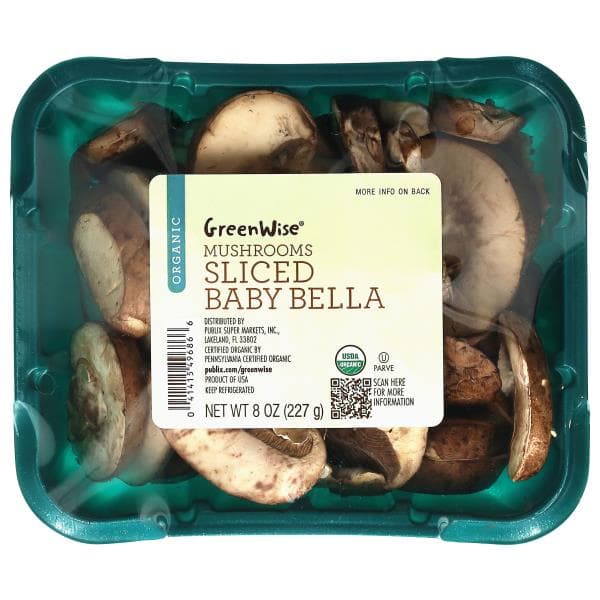 Greenwise Greenwise Organic Baby Bella Mushrooms 8 oz Produce deal at Publix