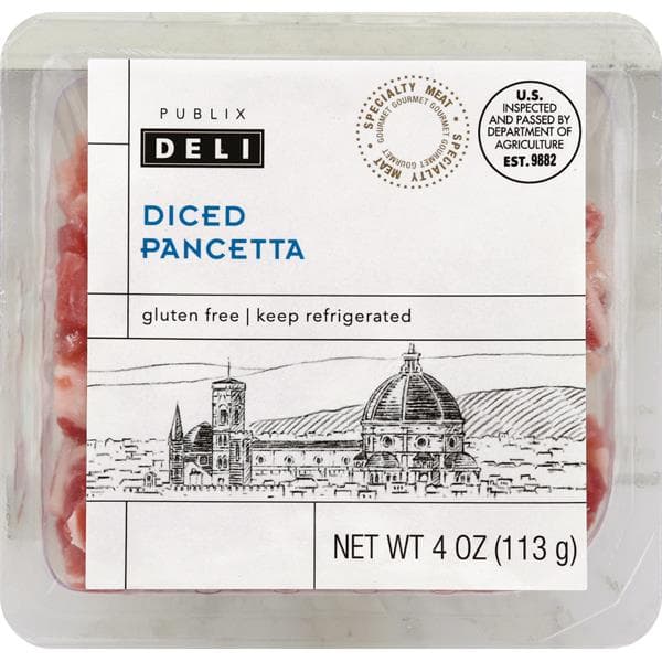Publix Publix Diced Pancetta 4 oz Meat & Seafood deal at Publix