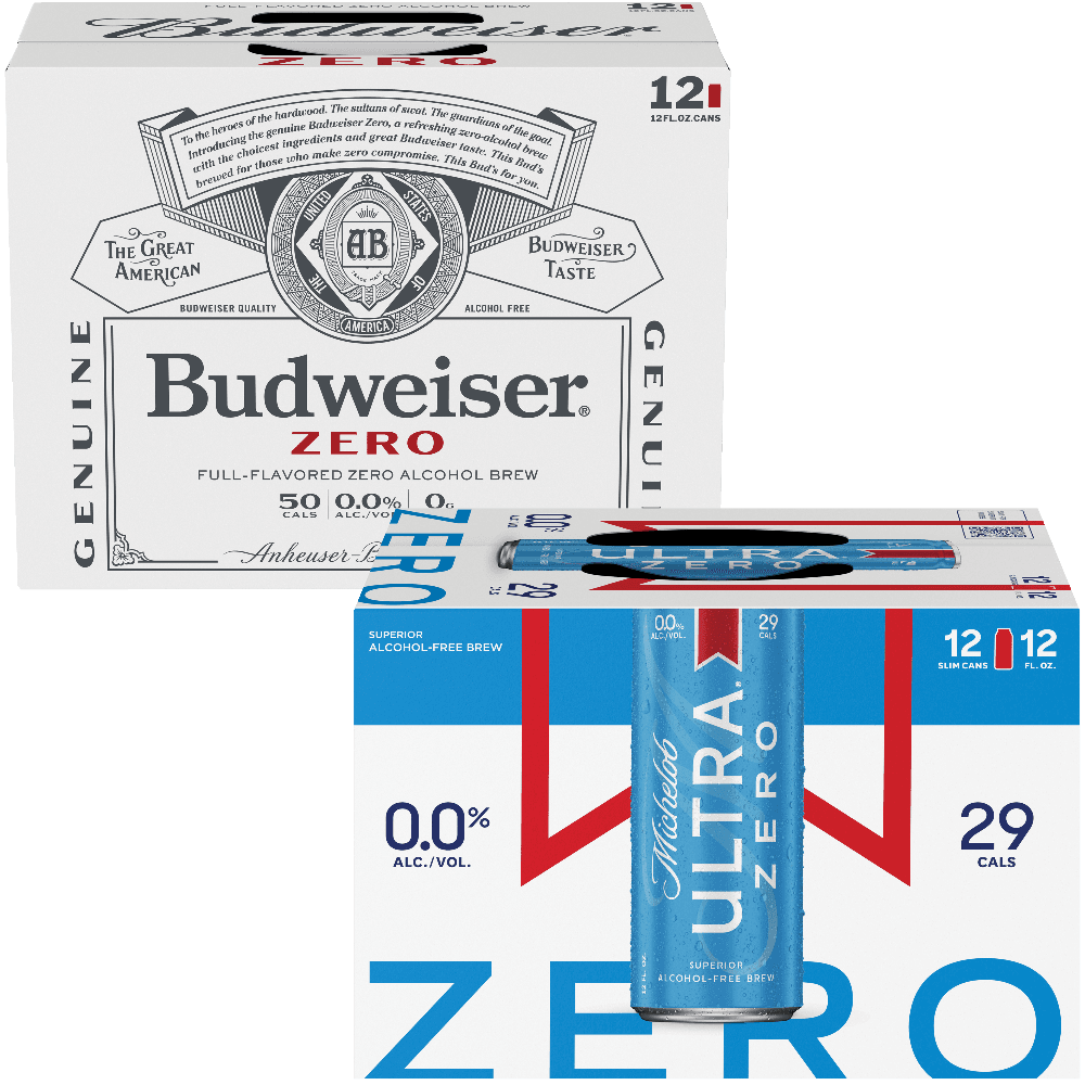 Michelob Ultra Zero Or Budweiser Zero - 12 fl oz