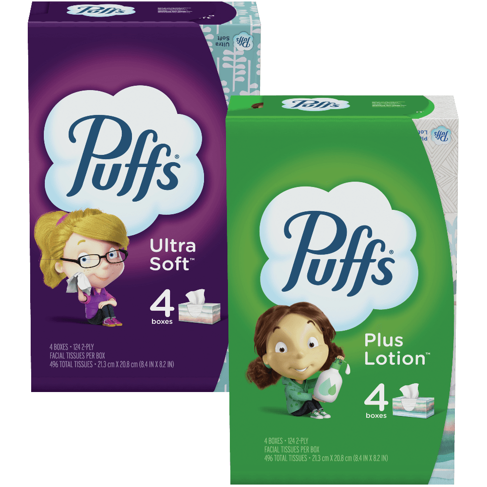 Puffs Facial Tissues 4 ct Household deal at Kroger