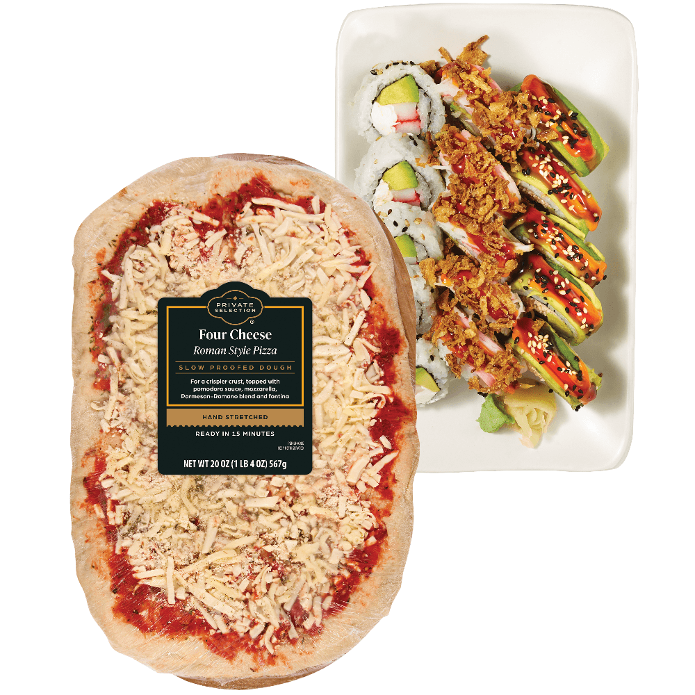 Private Selection Private Selection Four Cheese Roman Styled Pizza 14.8 oz Frozen deal at Kroger