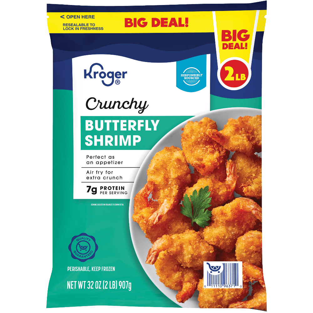 Kroger Kroger Crunchy Butterfly Shrimp 2 lb Frozen deal at Kroger